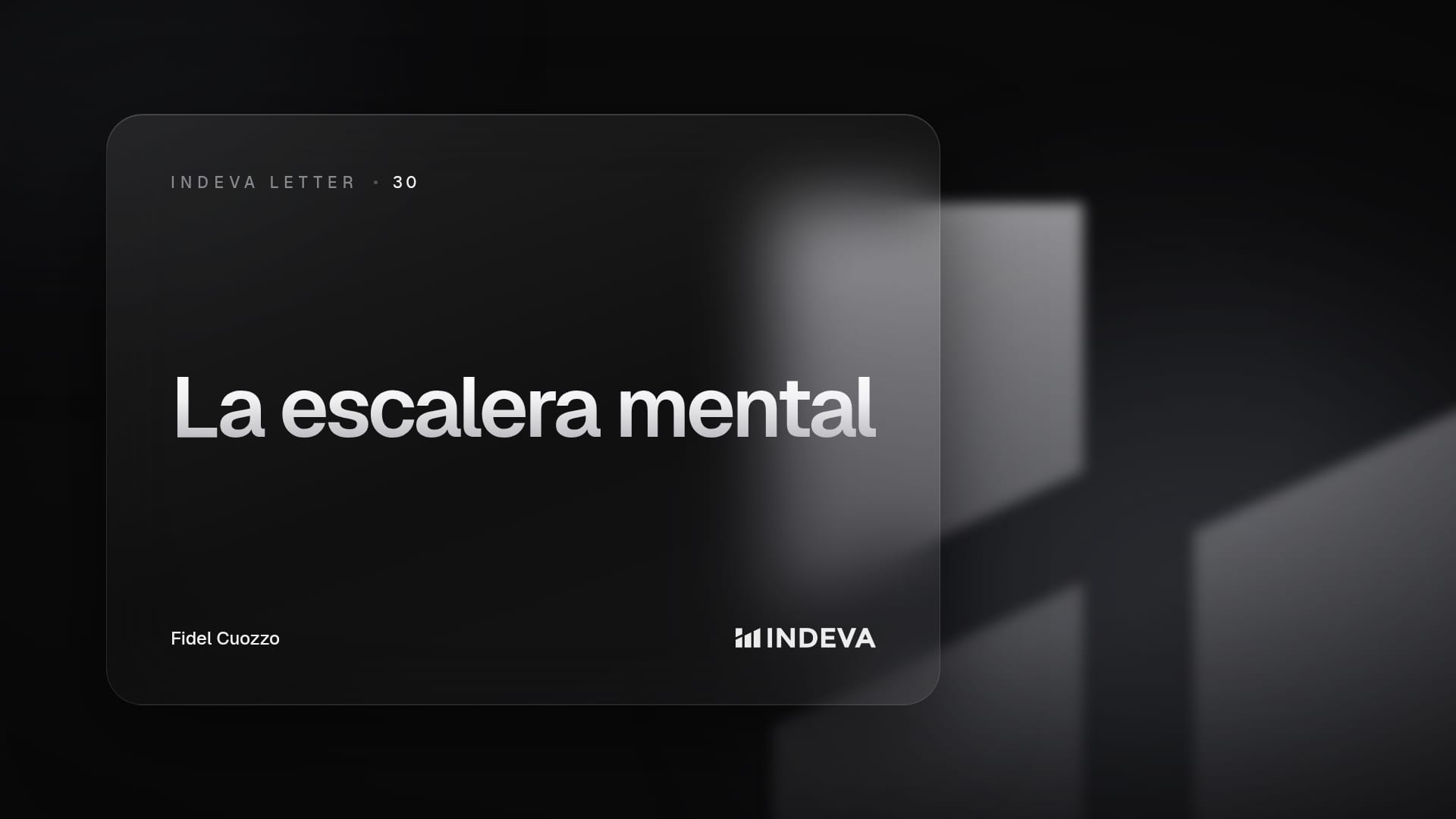 Portada de la edición 30 de Indeva Letter: La escalera mental