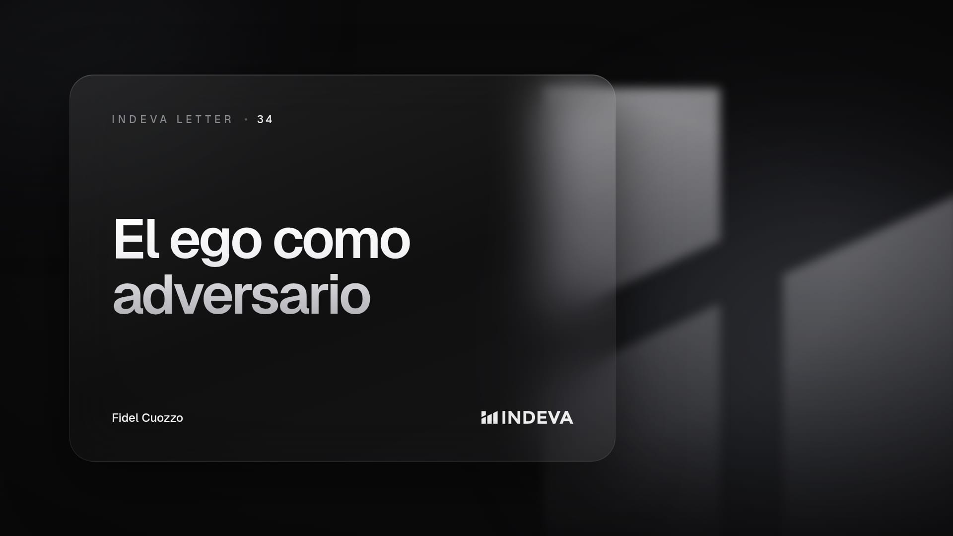 Portada de la edición 34 de Indeva Letter: El ego como adversario