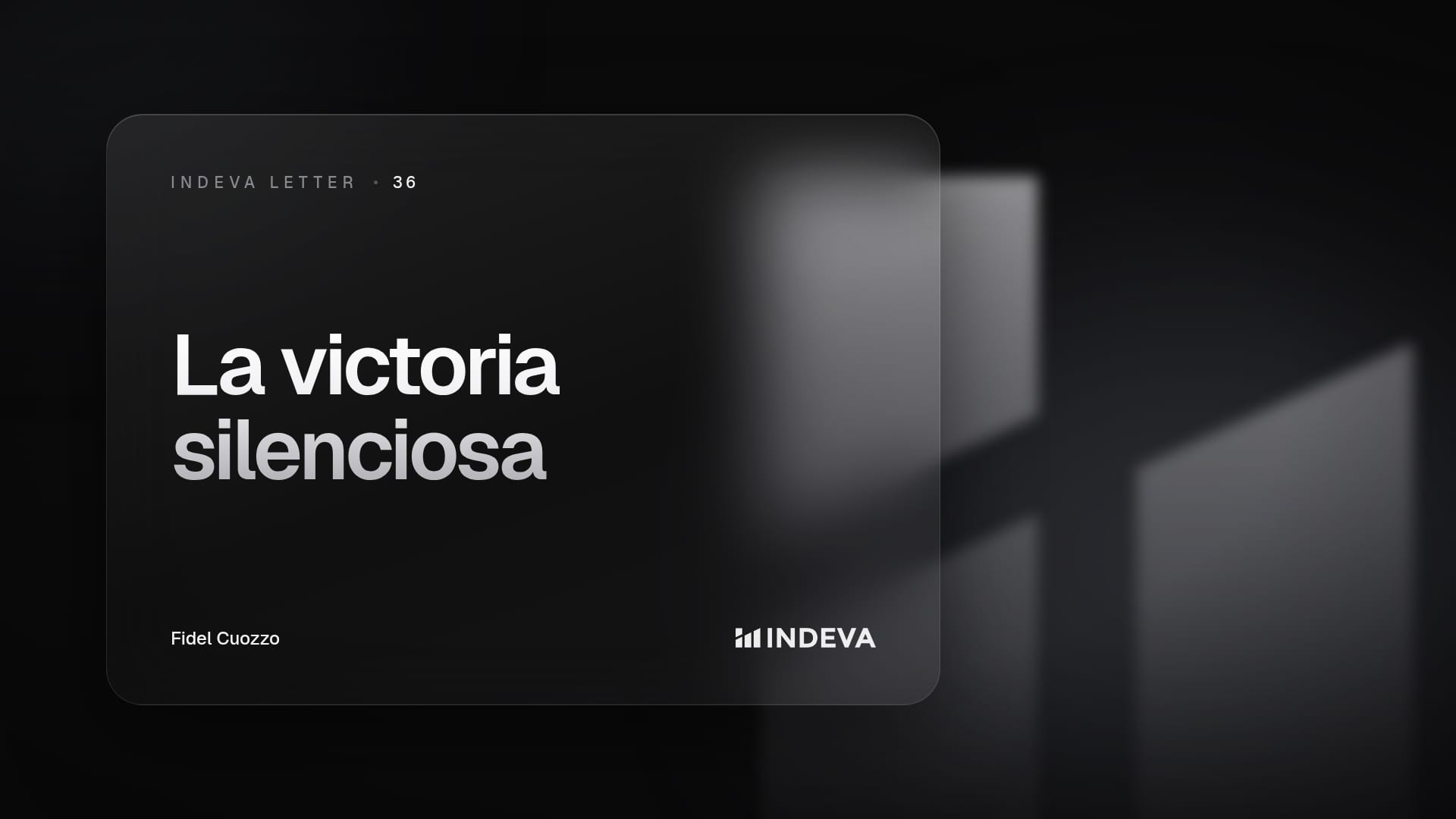 Portada de la edición 36 de Indeva Letter: La victoria silenciosa