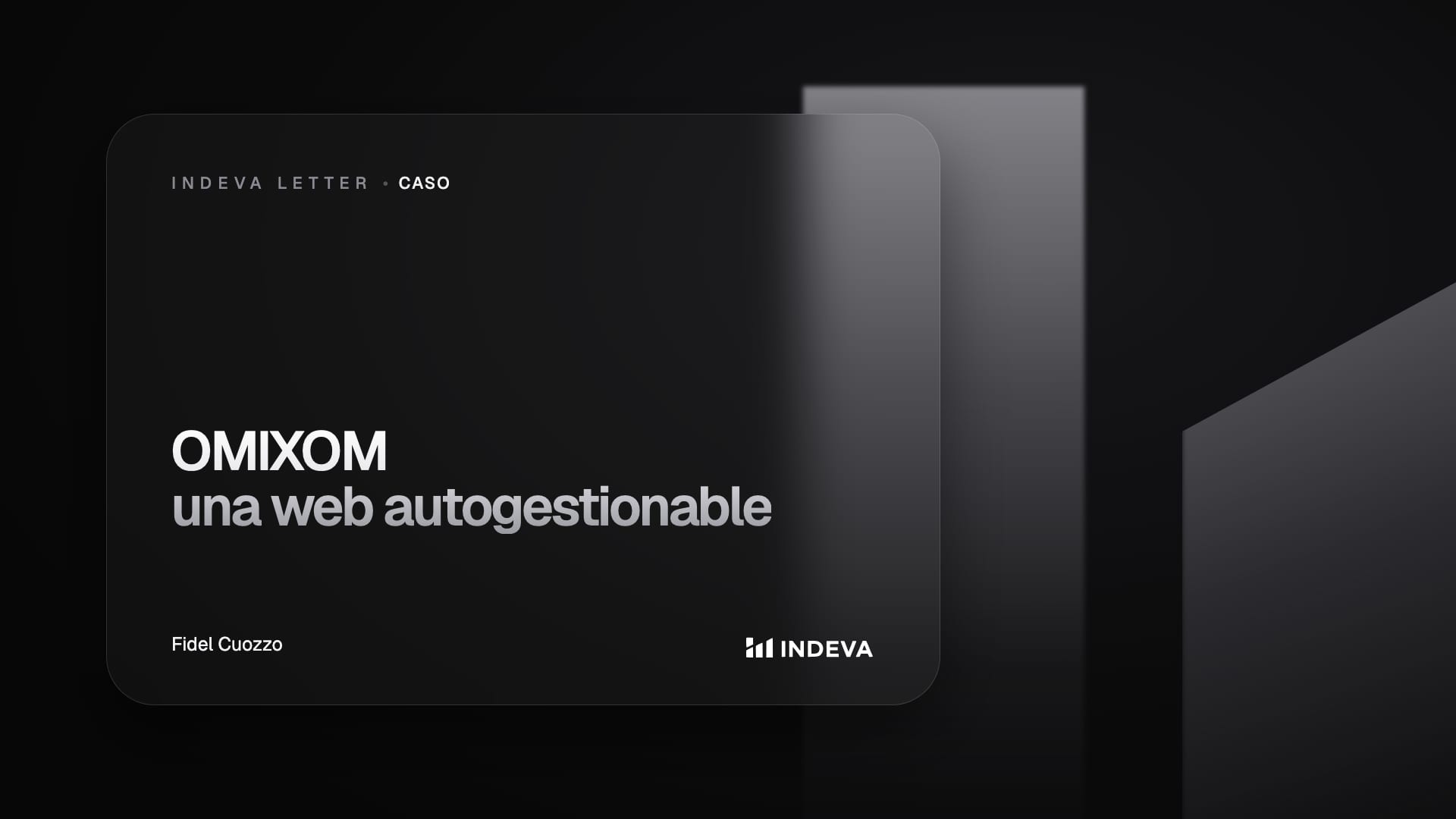 Portada del caso «OMIXOM: una web que se gestiona sola» de Indeva Letter