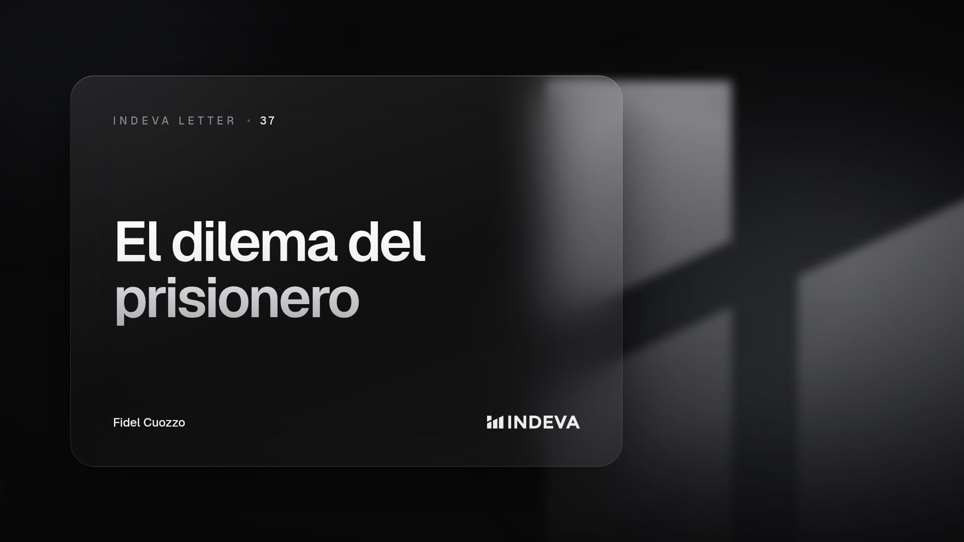 Portada de la edición 37 de Indeva Letter: El dilema del prisionero en la industria