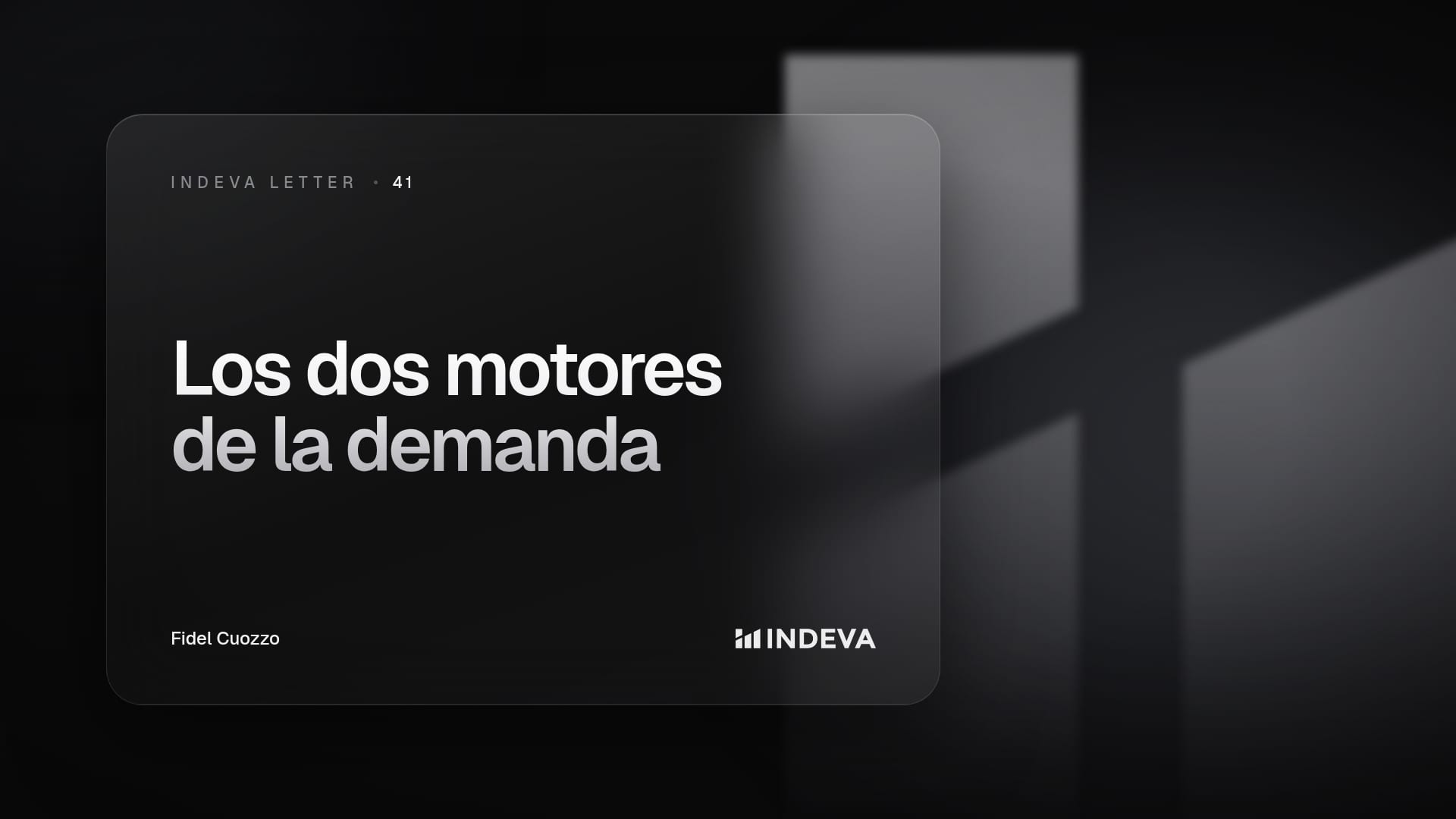Portada de la edición 41 de Indeva Letter: Los dos motores de la demanda