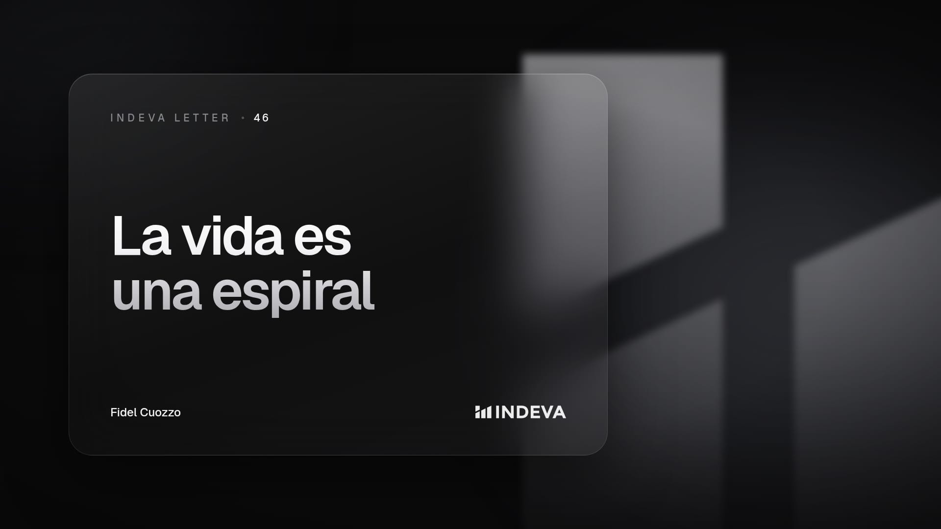 Portada de la edición 46 de Indeva Letter: La vida es una espiral