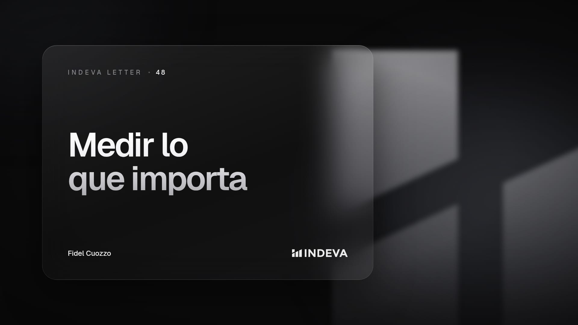 Portada de la edición 48 de Indeva Letter: Medir lo que importa