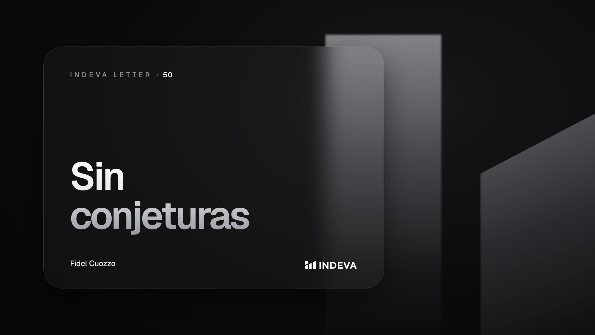 Portada de la edición 50 de Indeva Letter: Sin conjeturas