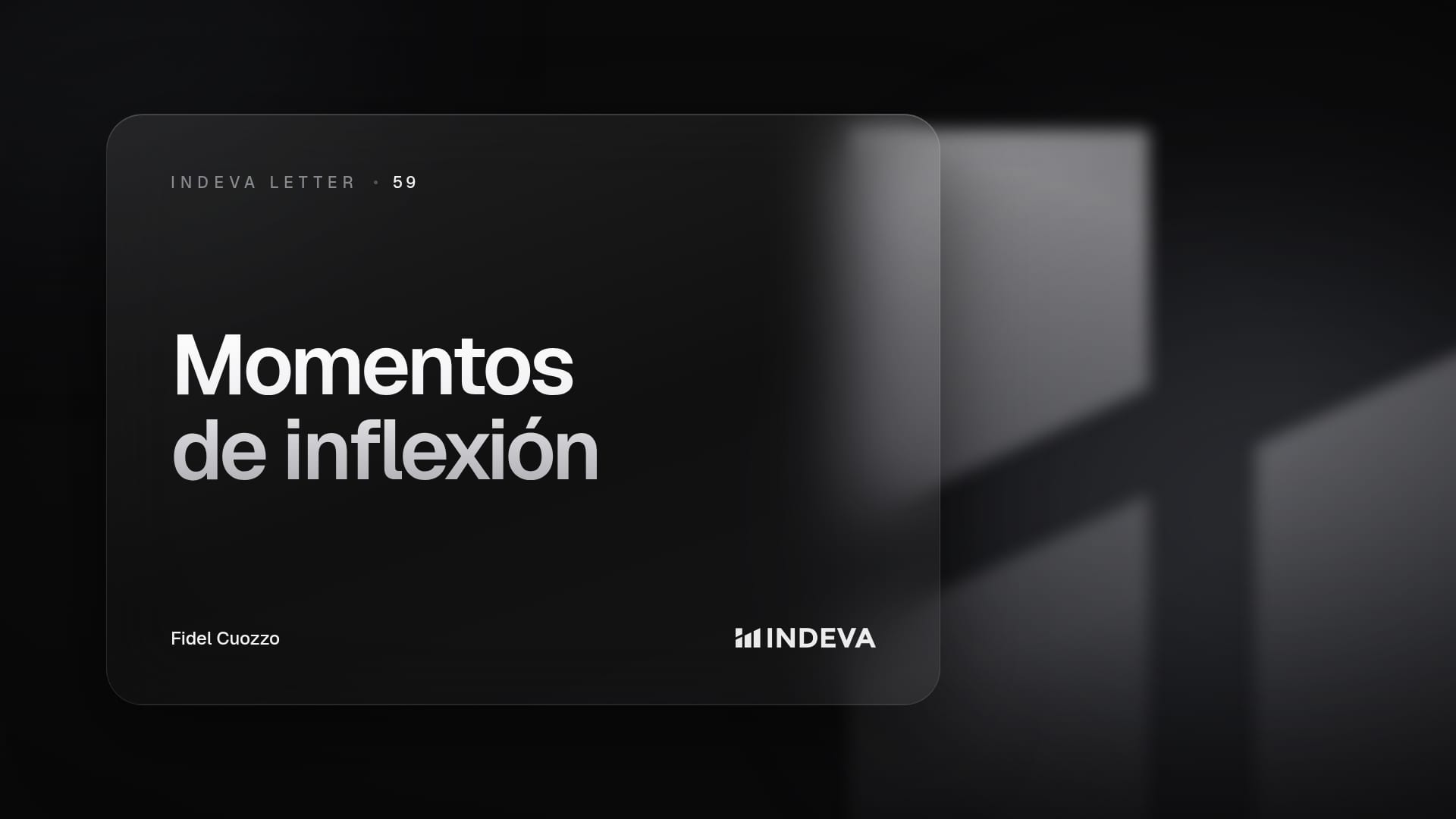 Portada de la edición 59 de Indeva Letter: Momentos de inflexión