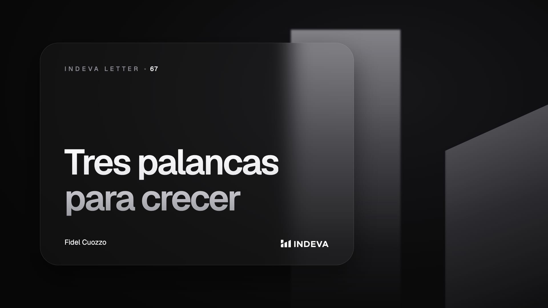 Portada de la edición 67 de Indeva Letter: Tres palancas para crecer