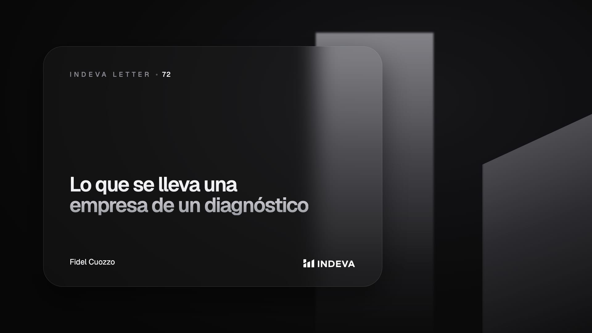 Portada de la edición 72 de Indeva Letter: Lo que se lleva una empresa de un diagnóstico