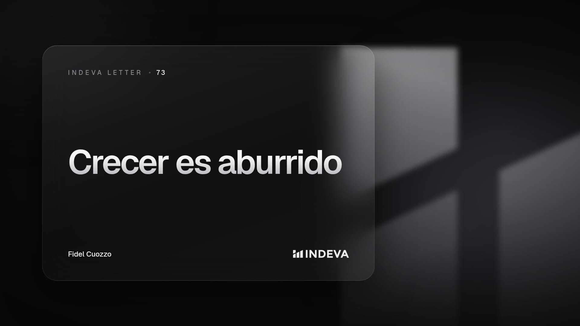Portada de la edición 73 de Indeva Letter: Crecer es aburrido